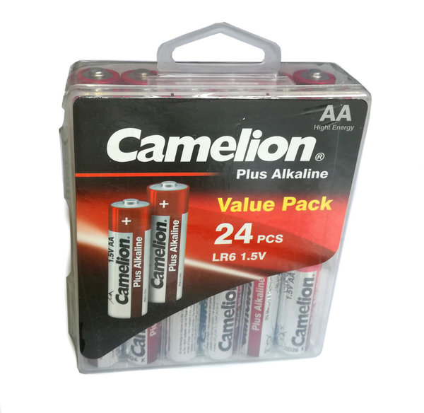 24x Batteries Mignon AA Camelion LR6 Alkaline Plus 1,5V