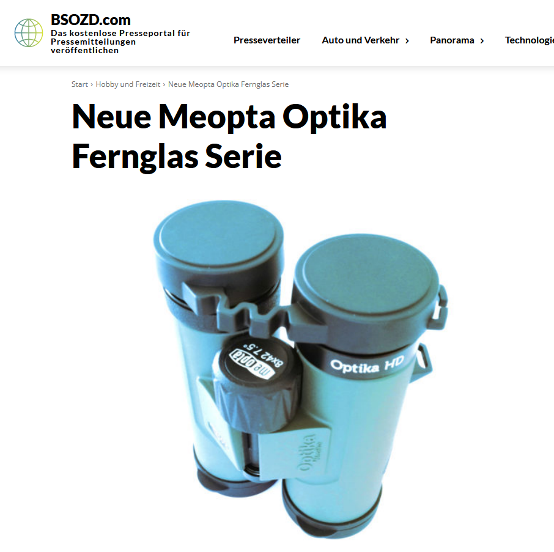 Pressemitteilung Meopta Fernglas Optika vom 17.3.2022